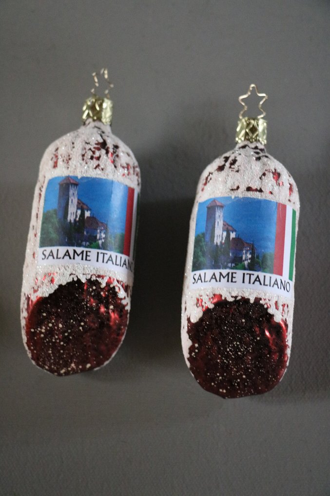 Brigitte Blech: salami als kerstornament - Χριστουγεννιάτικες διακοσμήσεις Inge-Glas, Neuburg (2) - Γυαλί #1.0