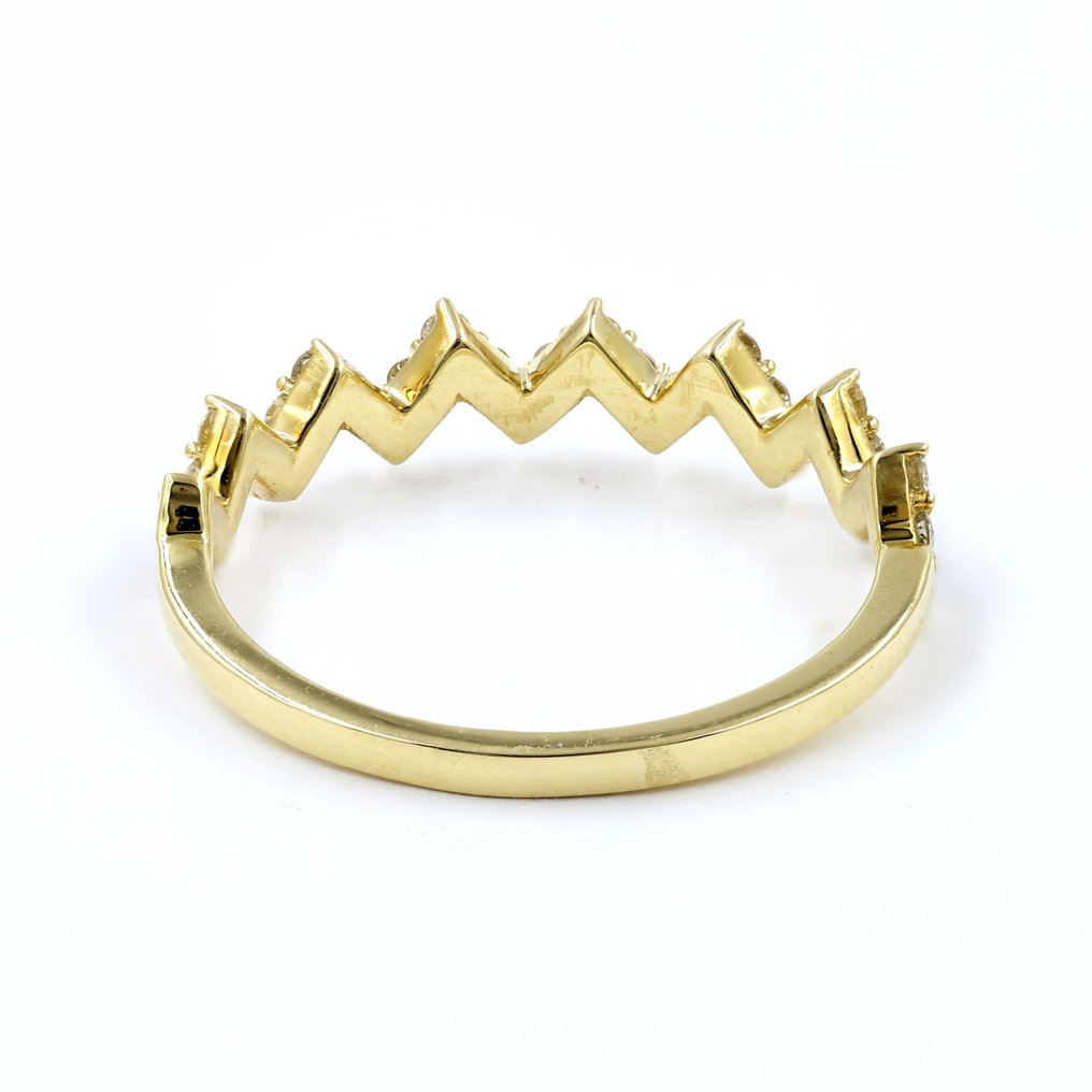 戒指 - 14 克拉 黃金 -  0.27ct. tw. 鉆石 (天然)  #3.2