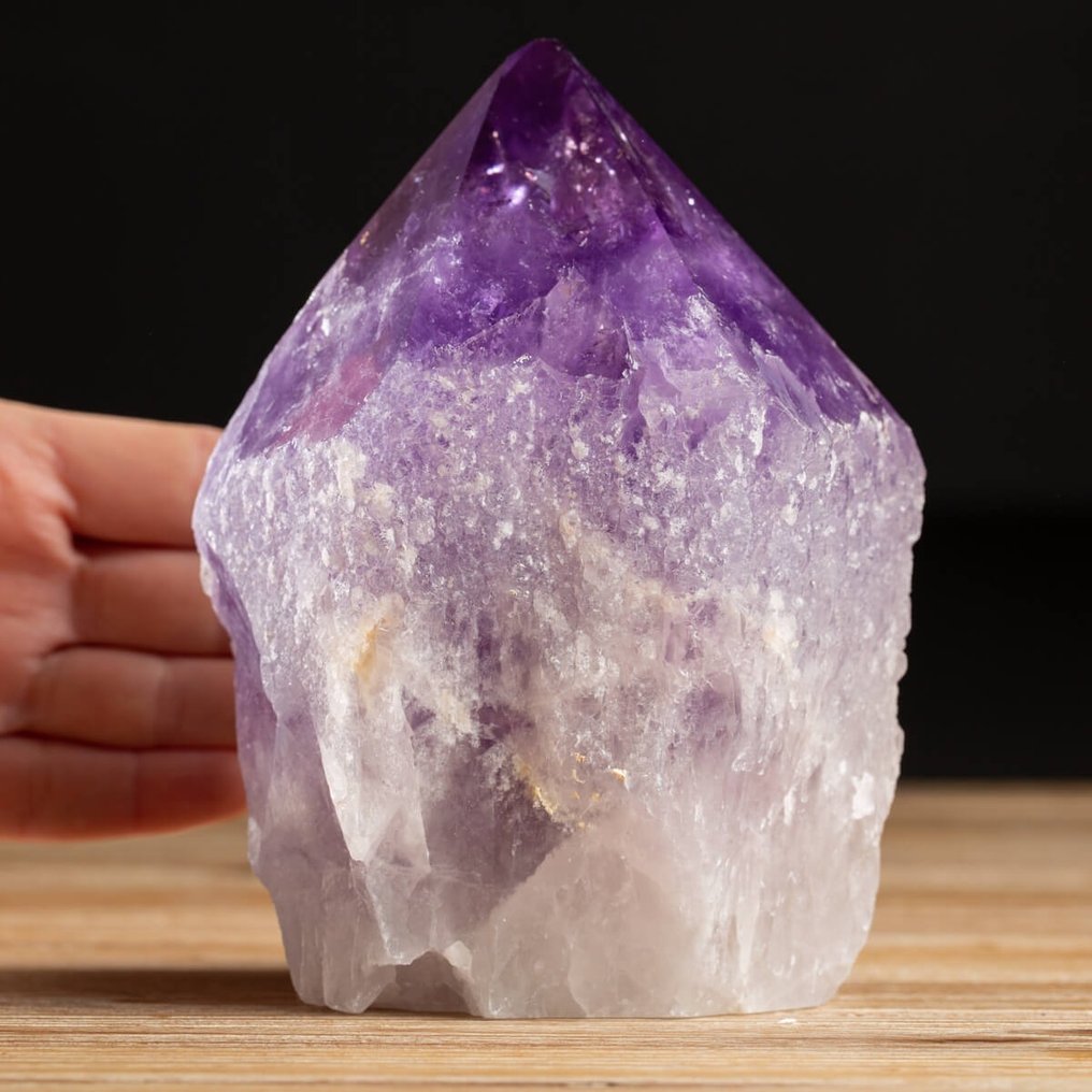 玻利維亞紫水晶 - 水晶點 - 第一選擇 - 高度: 140 mm - 闊度: 110 mm- 1660 g #1.1