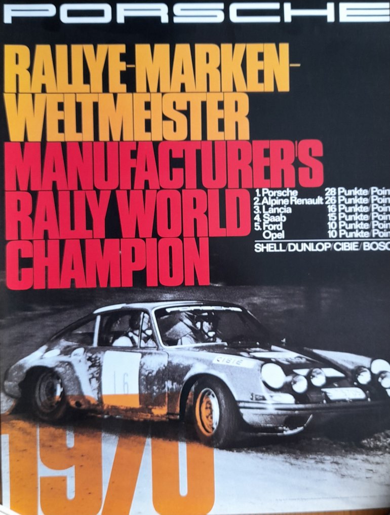 Erich Strenger - PORSCHE Ralley Markenweltmeister - Porsche #1.1