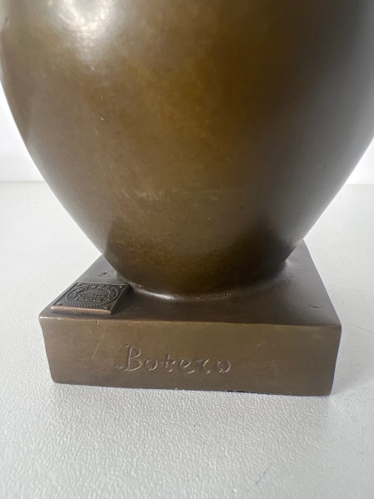 Botero (after) - 雕塑, Dikke poes - 14 cm - 黄铜色 #4.3