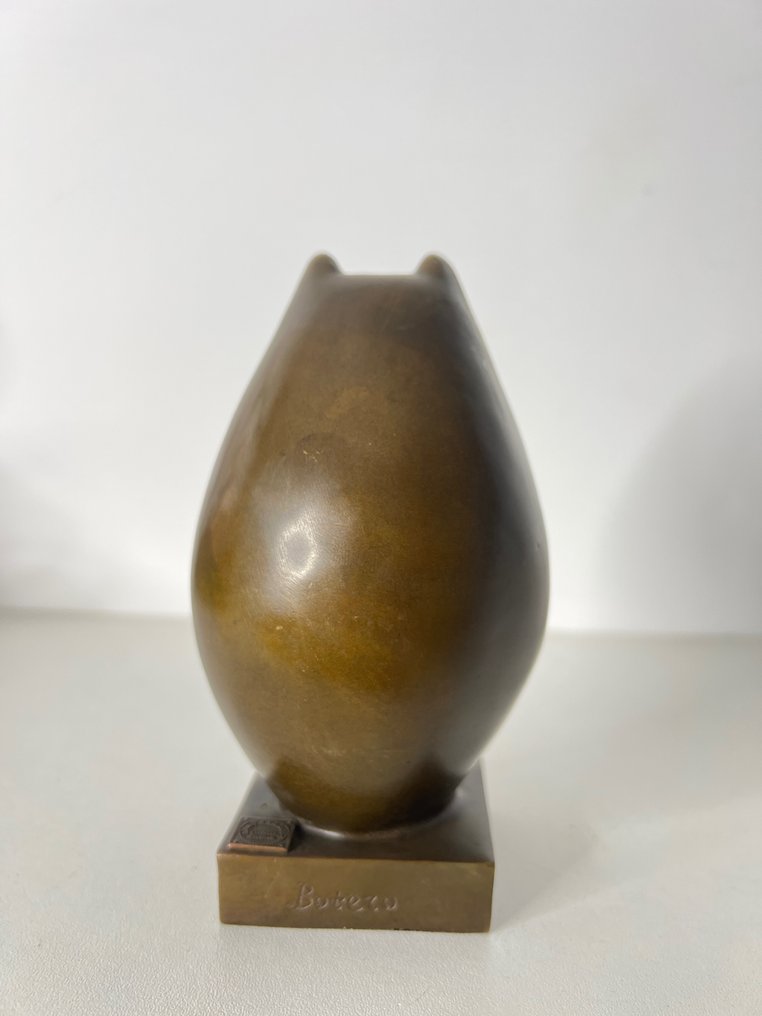 Botero (after) - 雕塑, Dikke poes - 14 cm - 黄铜色 #3.2