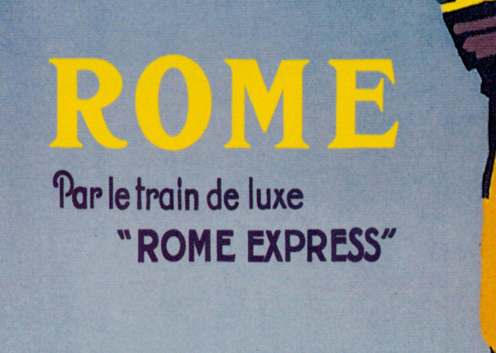 Roger Broders - Roma - Paris - Mediterraneo Government Railways, (1921) Reprint #2.1