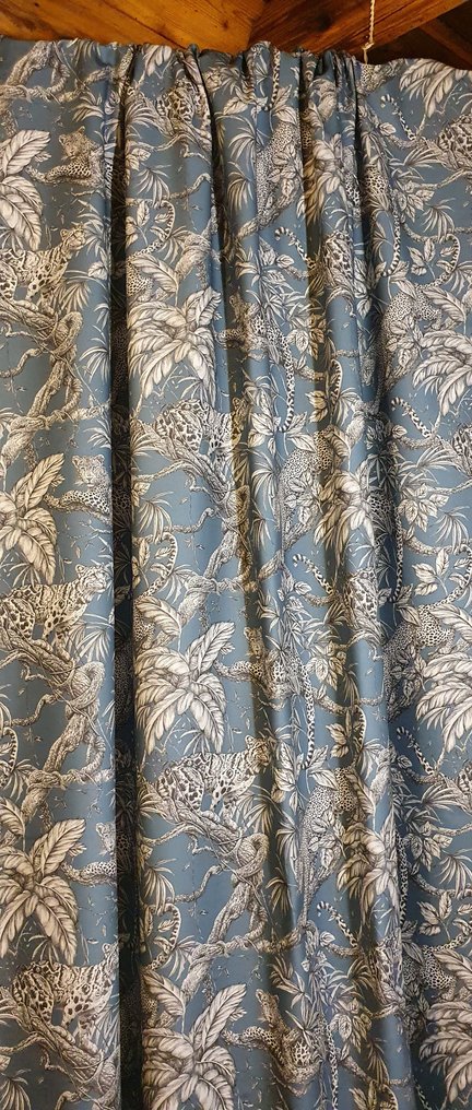 Geen reservering! TESSUTO exclusief oosters met Leopardi in de jungle - blauwe duif. - Textiel - 200 cm - 280 cm #3.2