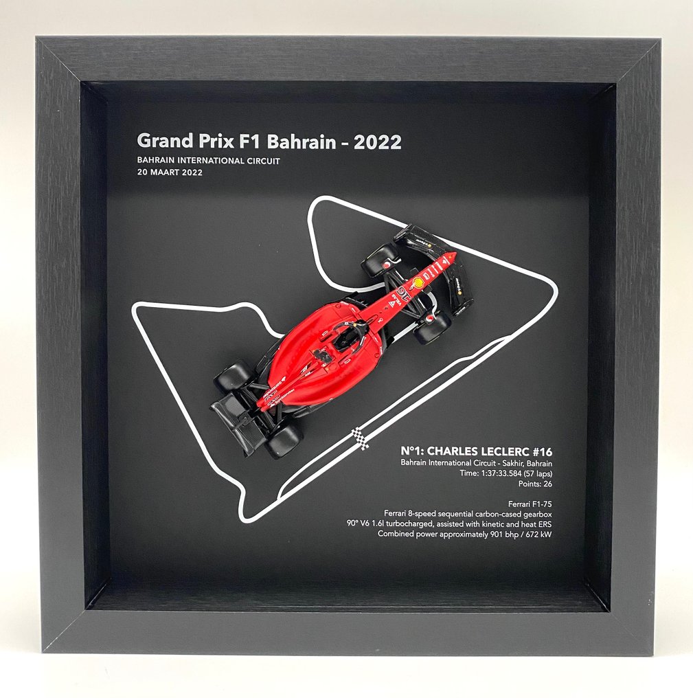 Artwork - Ferrari - Charles Leclerc - GP F1 Bahrain 2022 - Bahrain International Circuit, Sakhir Ferrari F1-75 #1.0