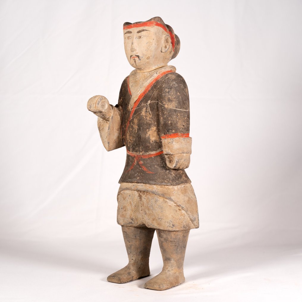 Muinainen Kiina, Han-dynastia Terrakotta seisova soturi, 50 x 15 cm TL-testillä Kuva #1.2