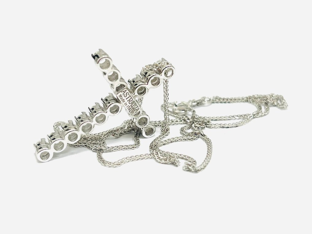 Κολιέ με μενταγιόν - 18 καράτια Λευκός χρυσός - 1.30ct. tw. Διαμάντι (Φυσικό) - Κατασκευασμένο στην Ιταλία #4.3