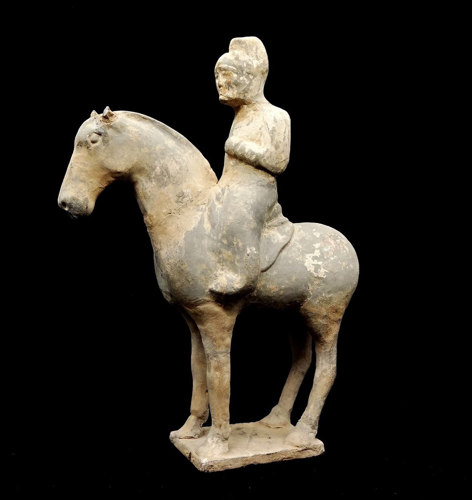 Altchinesisch Terracotta - Reiter und Pferd - Han-Dynastie (ca. 206 v. Chr. / 209 n. Chr.) #2.1