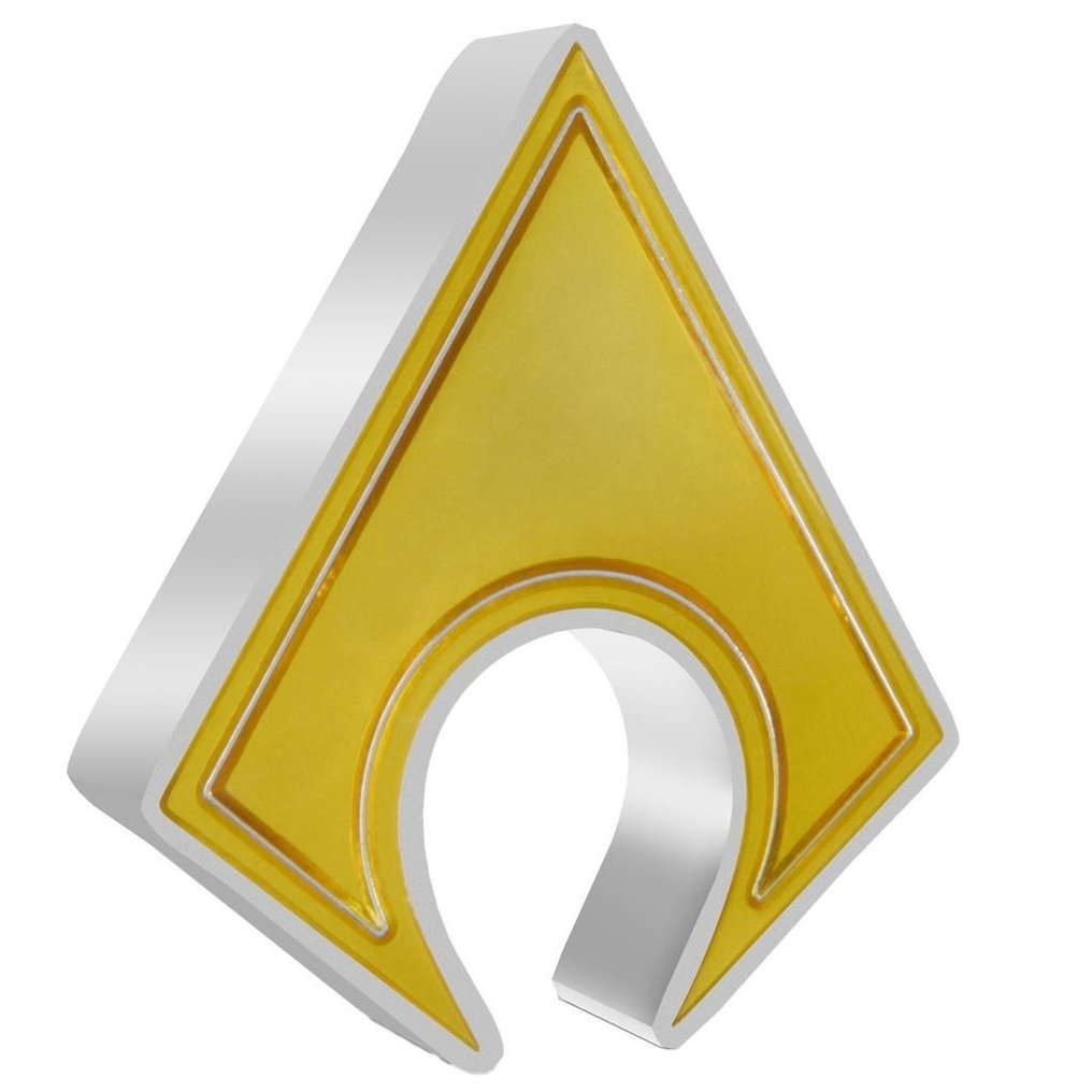 纽埃. 2 Dollars 2021 - DC Comics™ - Aquaman™ Logo - 1 Oz with COA and BOX #1.0