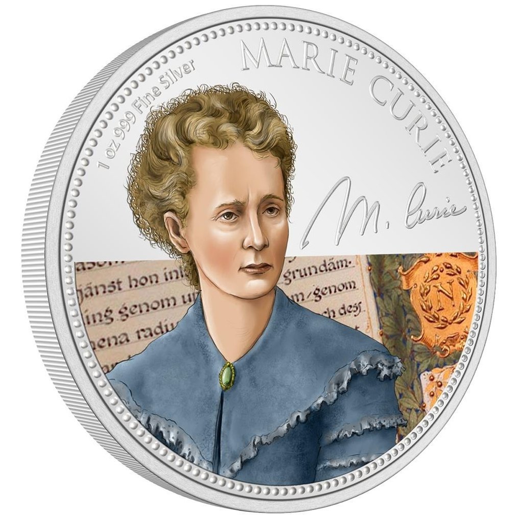 Niue. 2 Dollars 2022 Women in History (1.) - Marie Curie, 1 Oz (.999) #1.0