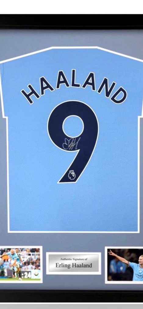 曼城 - Signed by Erling Haaland - 足球衫 #1.0