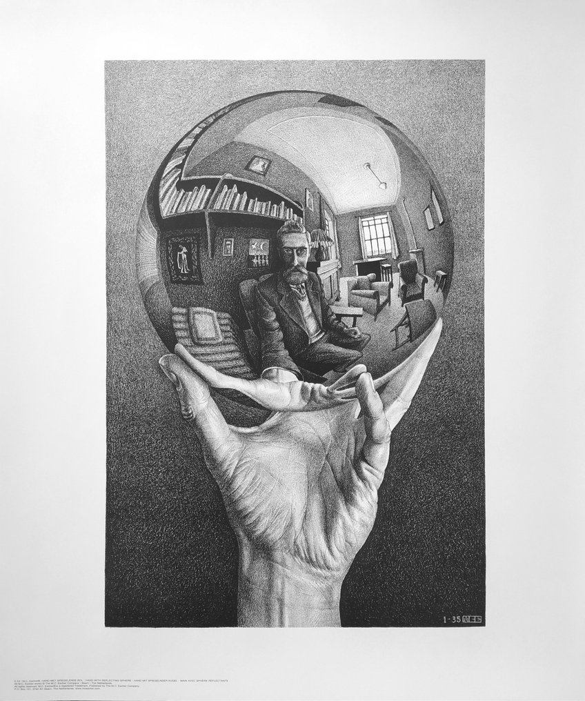M.C. Escher (1898-1972), (after) - Hand with Reflecting Sphere #1.0