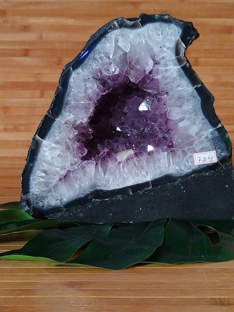 烏拉圭紫水晶 深紫色 晶洞 - 高度: 21 cm - 闊度: 22.5 cm- 7.2 kg #1.1