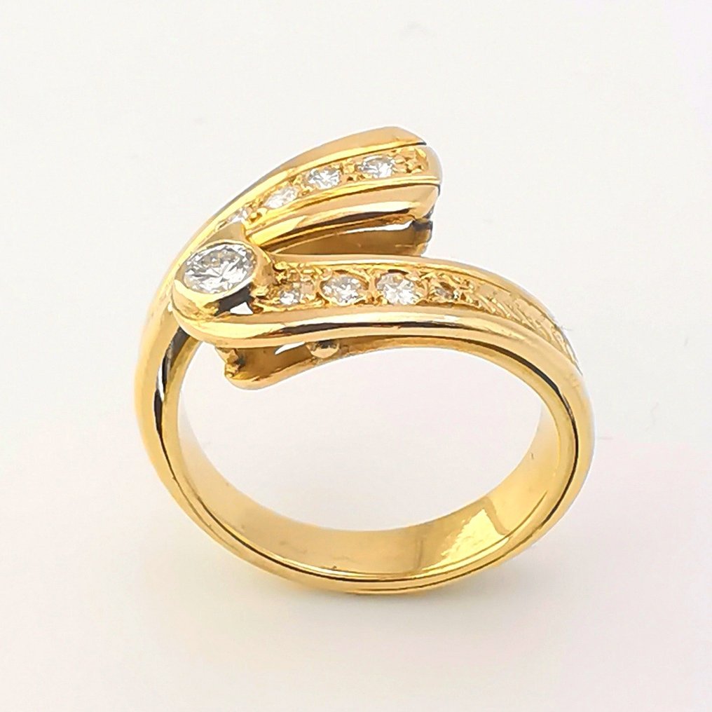 18 kt. Sárga arany - Gyűrű - 0.54 ct Gyémánt #2.1
