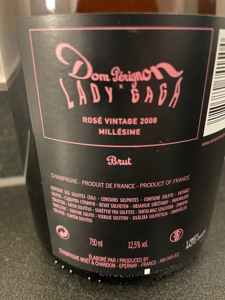 2008 Dom Pérignon, Lady Gaga Luminous Rosé - Champagne Rosé - 1 Bouteille (0,75 l) #1.2
