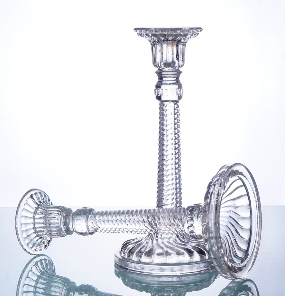 Durover - 燭台 大型花卉和自然灵感的烛台 - 20世纪 - 透明 - 玻璃 #1.0