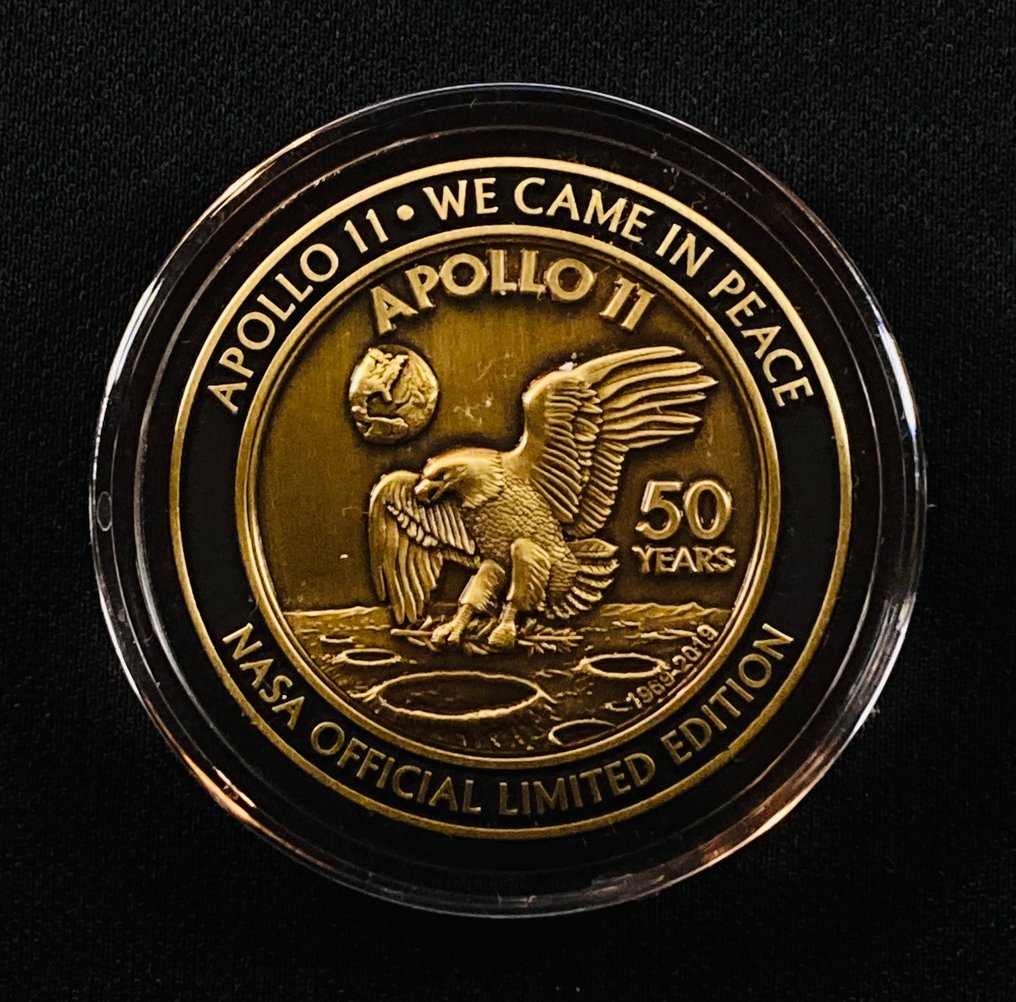 Apollo 11 - 50 Anniversary Medallion - Blended with Flown Metal that went to the Moon #2.1
