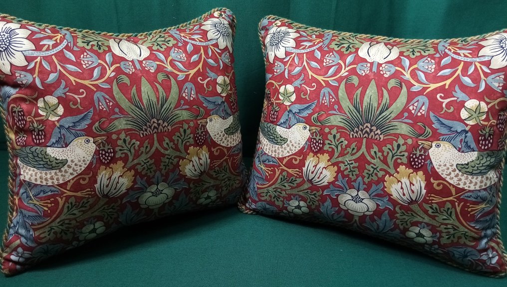 Σετ μαξιλαριών με ύφασμα Morris & Co «Strawberry Thief», γεμιστό συμπεριλαμβάνεται. - Μαξιλάρι (5) #2.1