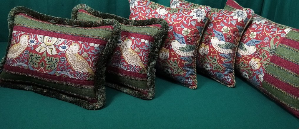 Σετ μαξιλαριών με ύφασμα Morris & Co «Strawberry Thief», γεμιστό συμπεριλαμβάνεται. - Μαξιλάρι (5) #4.3