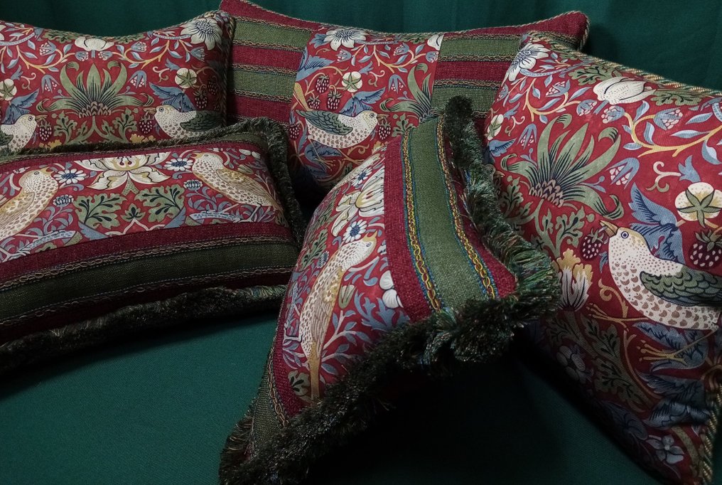 Σετ μαξιλαριών με ύφασμα Morris & Co «Strawberry Thief», γεμιστό συμπεριλαμβάνεται. - Μαξιλάρι (5) #3.2