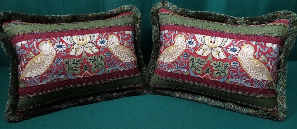 Σετ μαξιλαριών με ύφασμα Morris & Co «Strawberry Thief», γεμιστό συμπεριλαμβάνεται. - Μαξιλάρι (5) #1.0