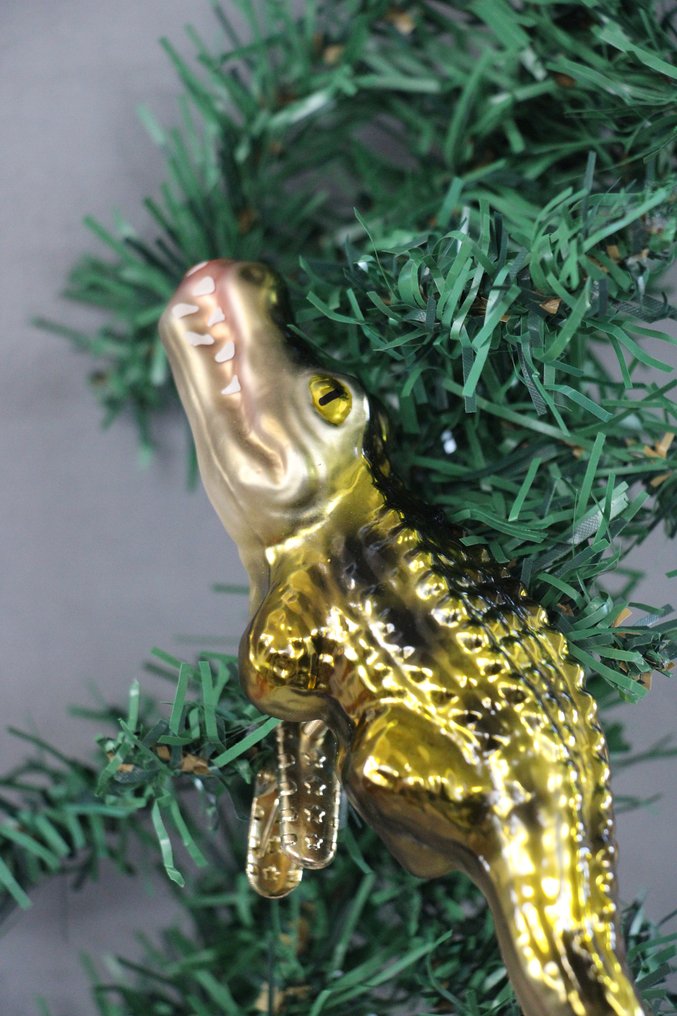 Inge-Glas: krokodil als kerst ornament - Χριστουγεννιάτικα στολίδια Inge-Glas (2) - Γυαλί #1.0