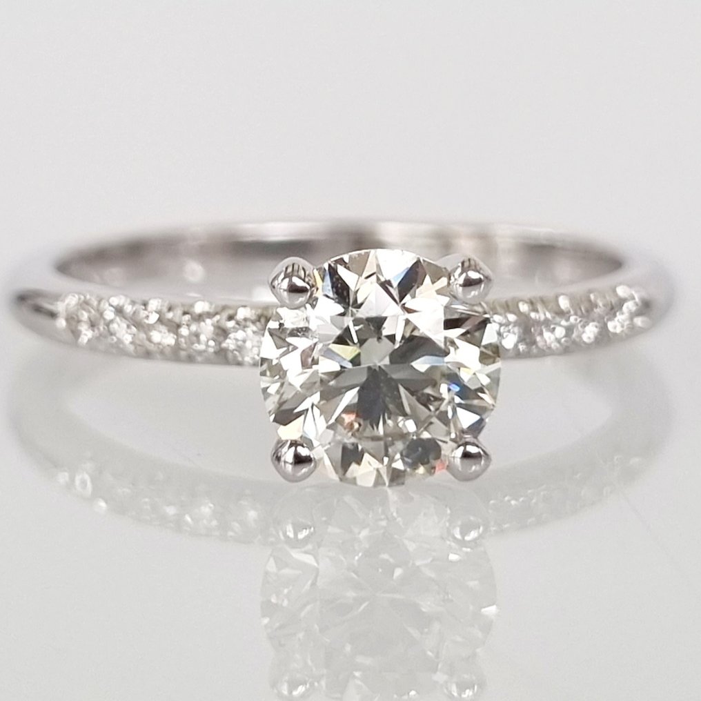 14 karat Hvidguld - Ring - 1.10 ct Diamant #3.3