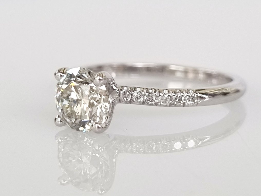 14 kt Weißgold - Ring - 1.10 ct Diamant #2.2