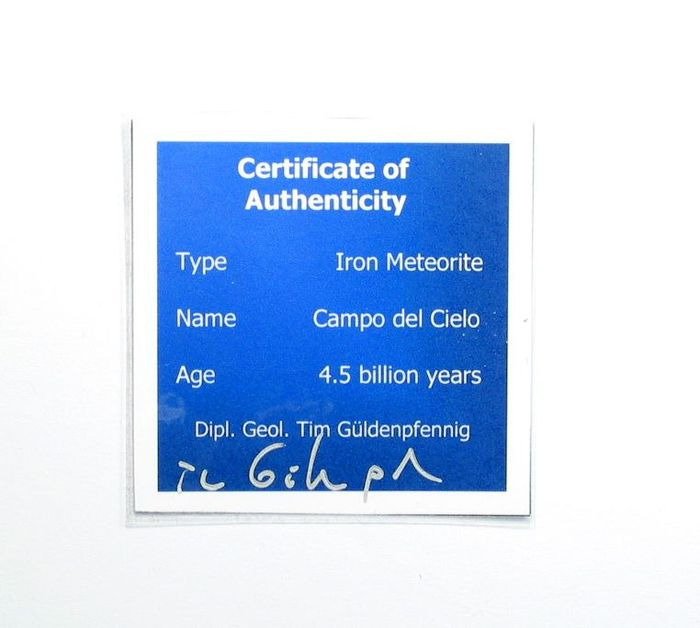 Pandantiv meteorit Campo del Cielo / nou 925. Argint tăiat - 4.3 g - (1) #2.1