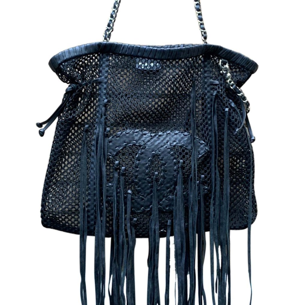 Chanel - Limited Edition Resort 2011 Black Fringe Mesh - Torebka typu tote bag #1.2