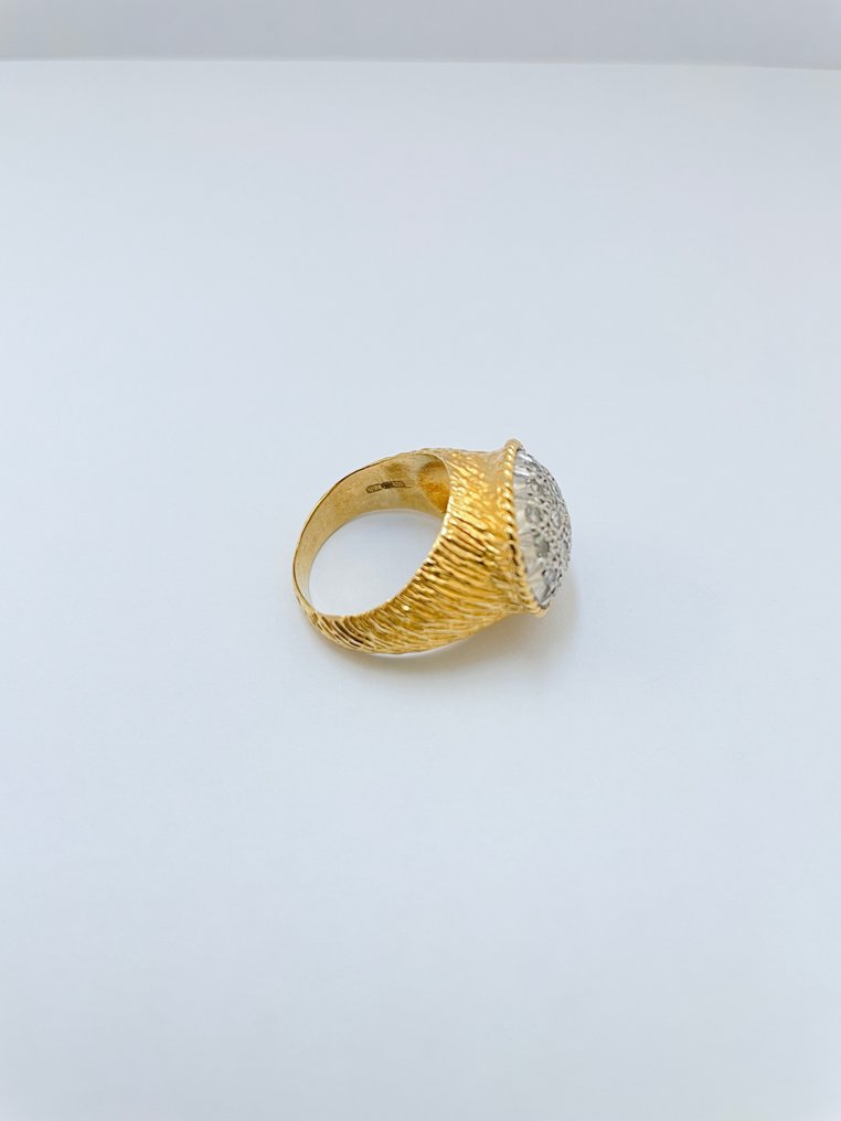 Anello - 18 carati Oro giallo -  0.19 tw. Diamante  #2.1
