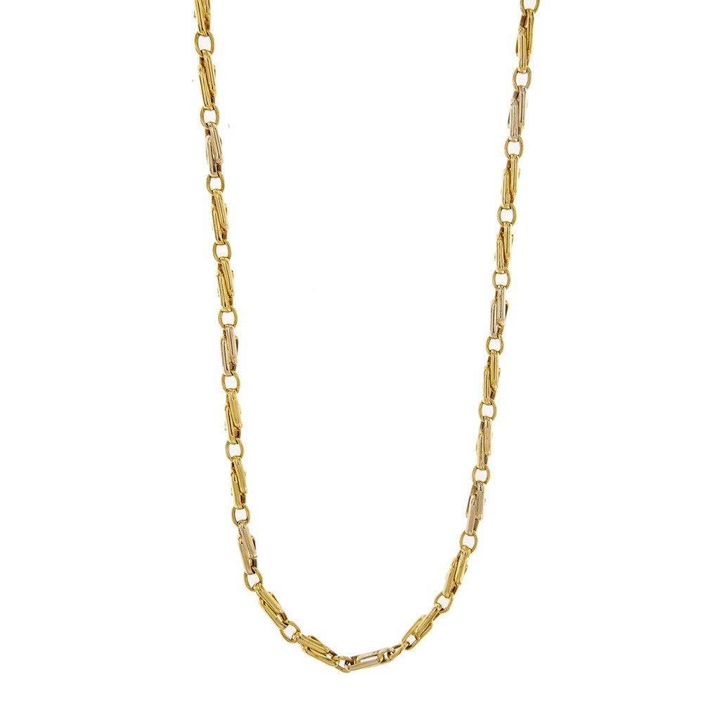18 kt Gelbgold, Weißgold - Halskette #1.2