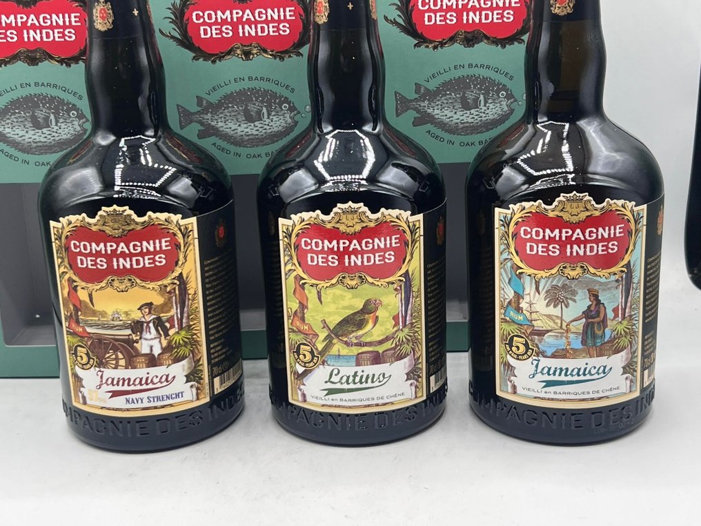 Compagnie des Indes - Jamaica 5 years + Latino 5 years + Jamaica 5 years old Navy Strength - 70cl #2.1