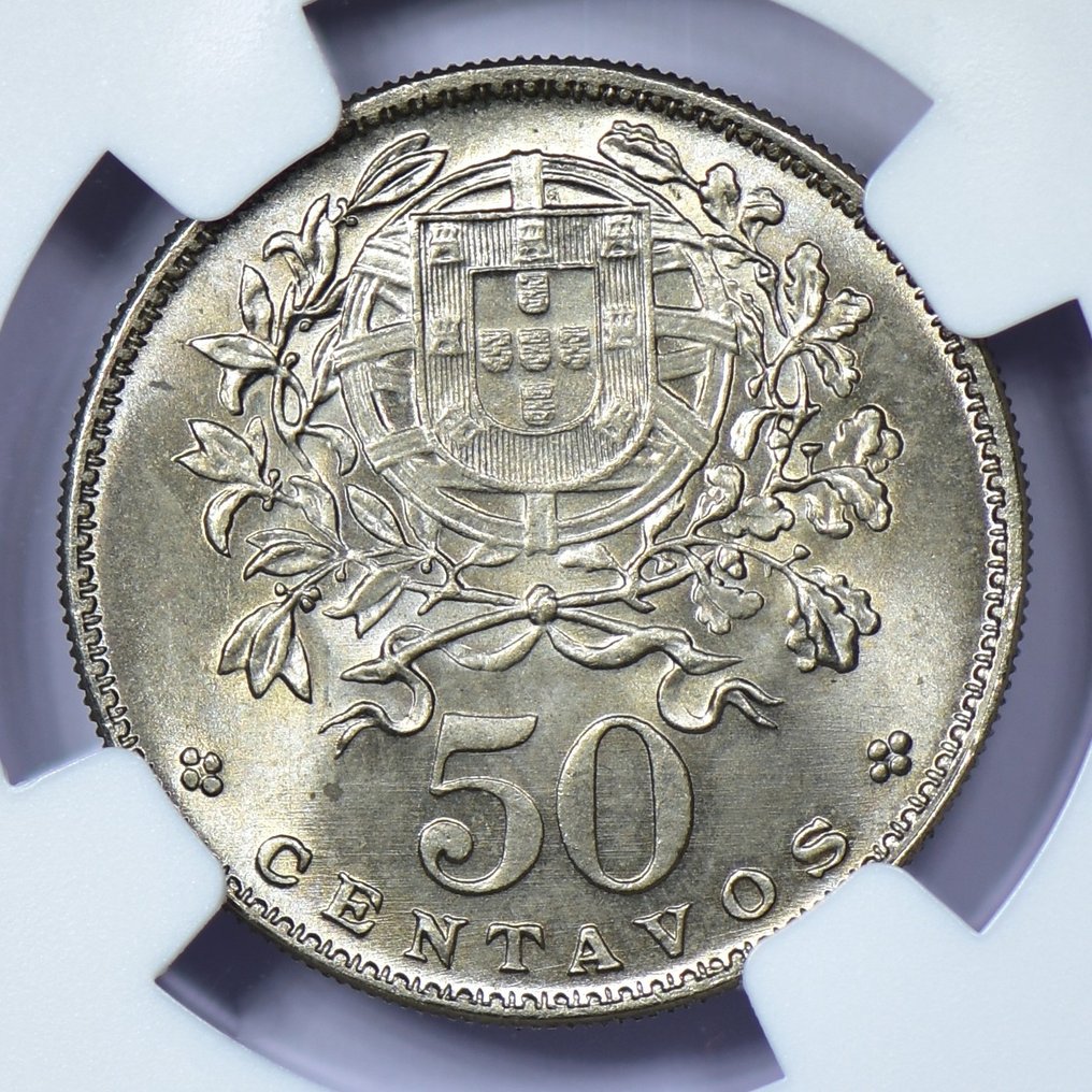 葡萄牙. Republic. 50 centavos 1964 - NGC - MS 67 #1.0