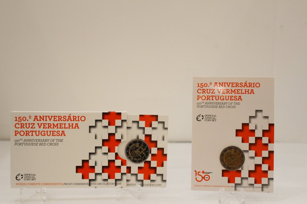 Portugal. 2 Euro 2014 "Croce Rossa Portoghese" (2 monete) Proof + BU #1.0