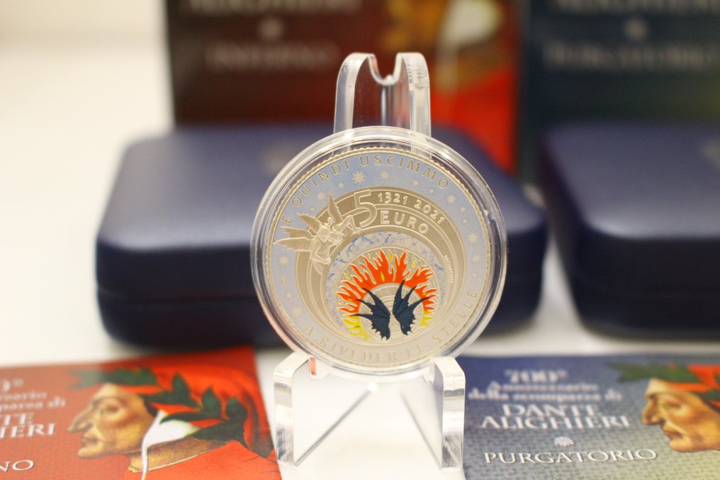 Ιταλία. 5 Euro 2021/2023 "Dante Alighieri" (3 monete) #2.1