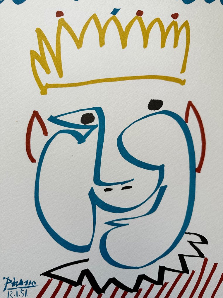 Pablo Picasso (1881-1973) - Le roi heureux / Carnaval 1951 #4.3