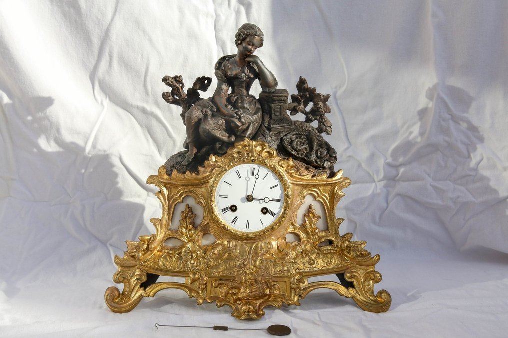 Mantel clock - Japy Fréres Medaille D'or Années - Gilt bronze, Αλαβάστρο, Ψευδάργυρος - 2ο μισό του 19ου αιώνα #1.1