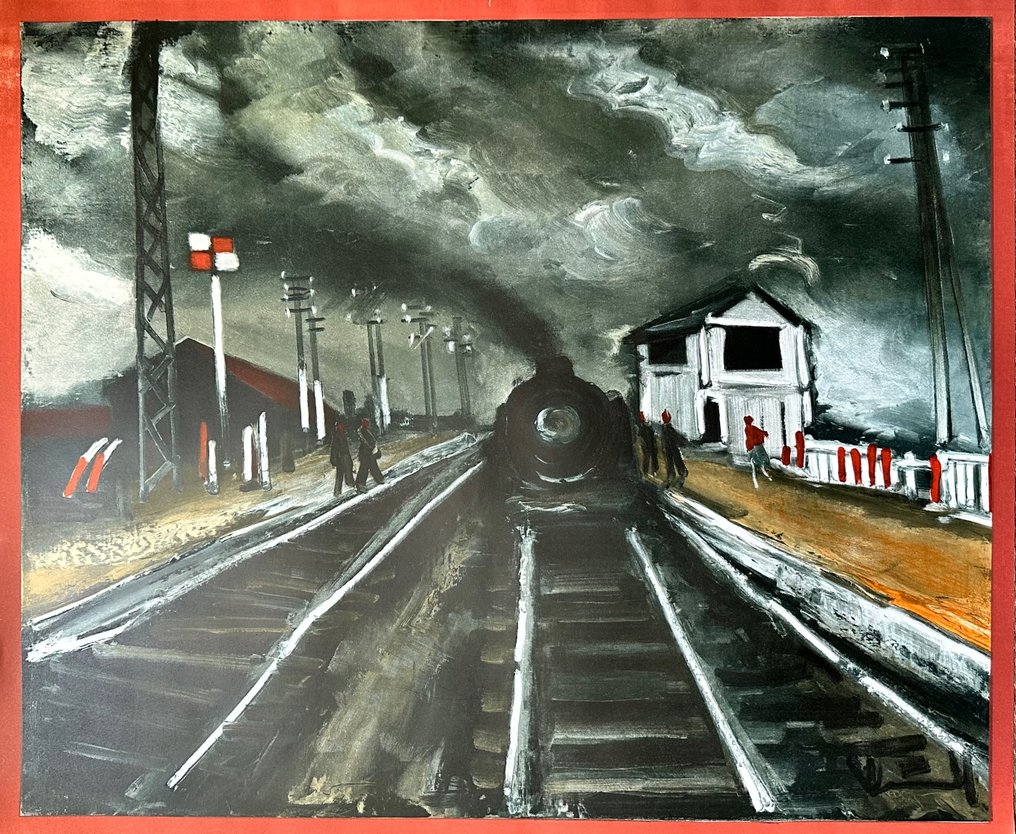 Maurice De Vlaminck (1876-1958) - Départ imminent du train #1.0