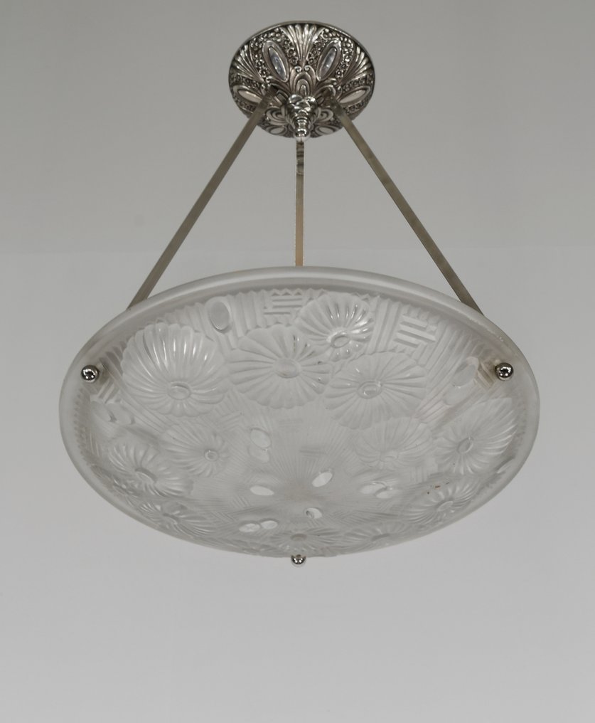 Pierre d'Avesn LORRAIN DAUM pendant - Πολυέλαιος - επινικελωμένος μασίφ ορείχαλκος ή μπρούτζος, Γυαλί #2.1