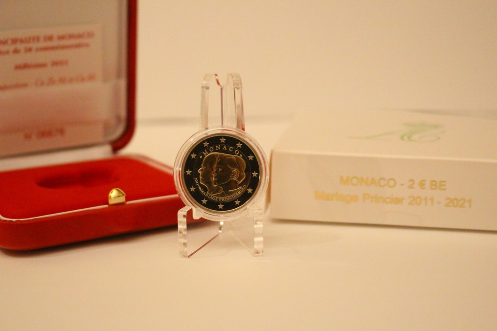 Mónaco. 2 Euro 2021 "Mariage" Proof #1.0