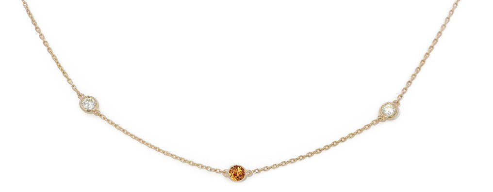 14 kt Roségold - Halskette - 0.80 ct Diamant #2.1
