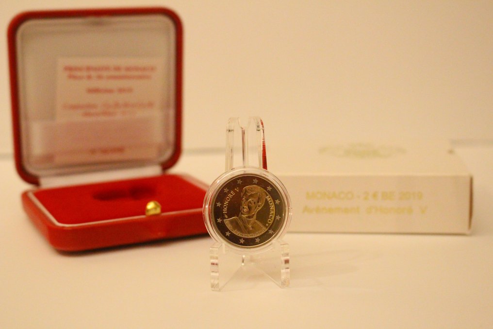 摩纳哥. 2 Euro 2019 "Honore V" Proof #1.0