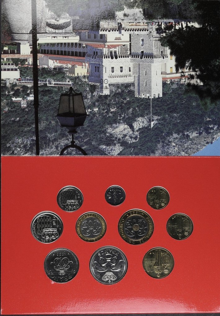 Monaco. Mint Set (BU) 1995 (10 monnaies) Rainier III #2.2