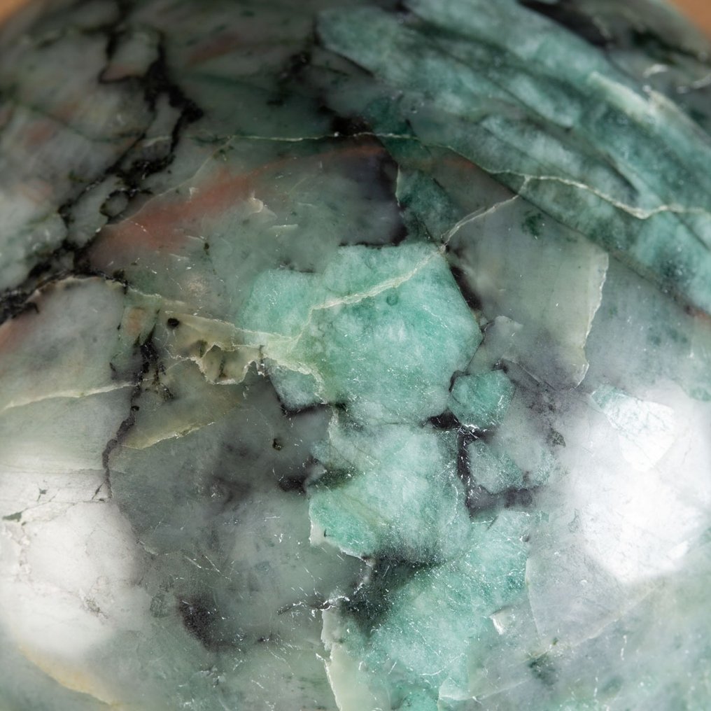 Emerald Sphere i matrise Beryl - Smaragd i matrise - Høyde: 107 mm - Bredde: 107 mm- 1747 g #1.2