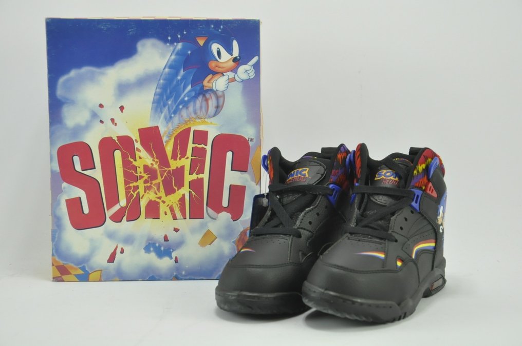 Sega - Sonic The Hedgehog Shoes Black Size 2 1/2, EU 18 - 電動遊戲 - 帶原裝盒 #1.1