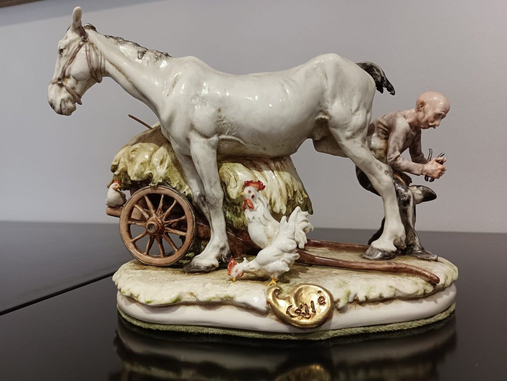 Giuseppe Cappè - Statuette - Maniscalco (2) - Keramik #1.0