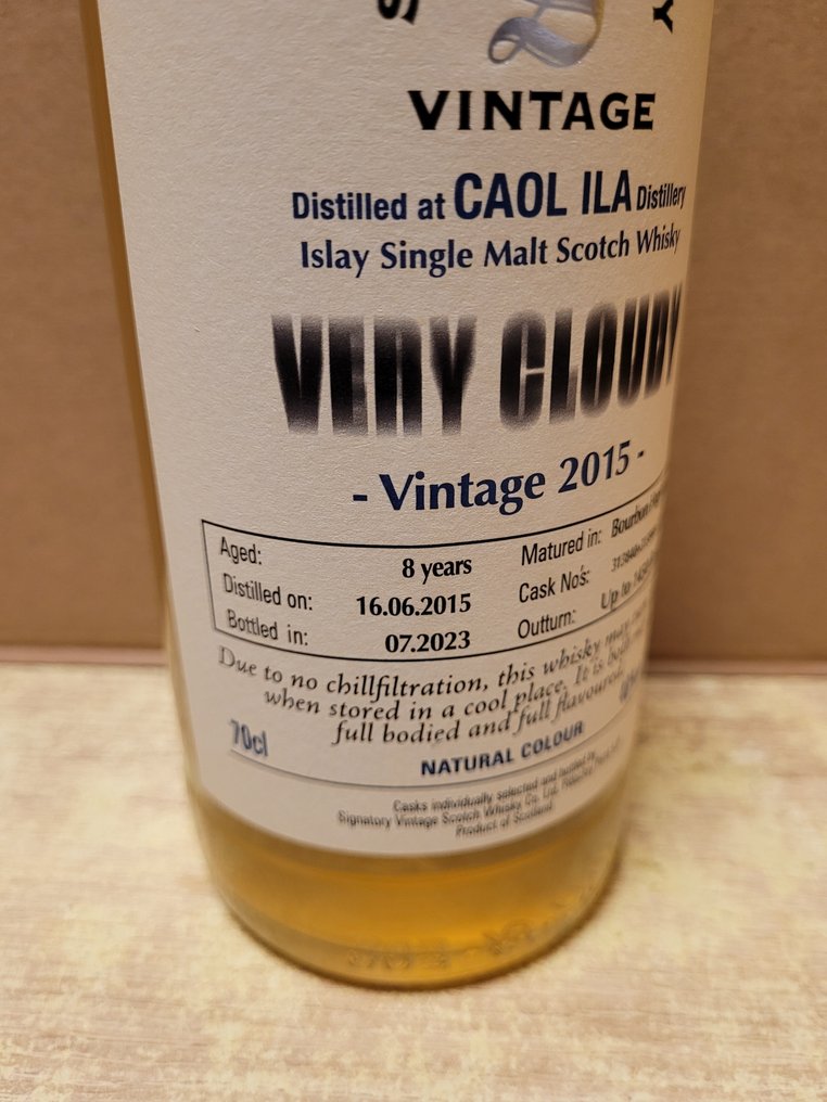 Caol Ila 2015 8 years old - Very Cloudy - Signatory Vintage  - b. 2023 - 70cl - 2 flasker #3.2