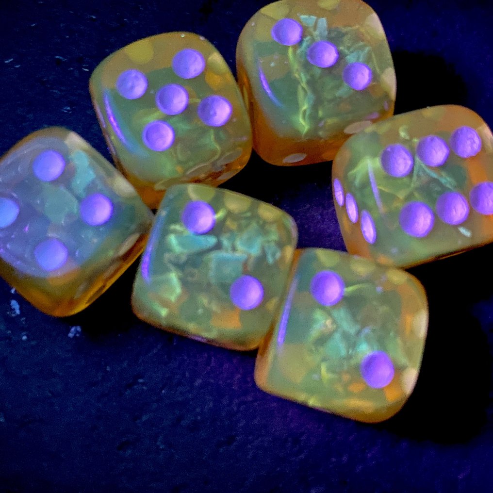 Dice with Baltic amber stones - Amber - succinite (No Reserve Price) #3.2