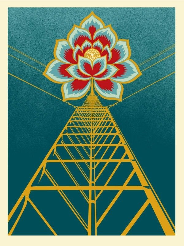 Shepard Fairey (OBEY) (1970) - Flower Power (Blue) #1.0